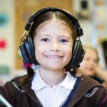 Girl with headphones