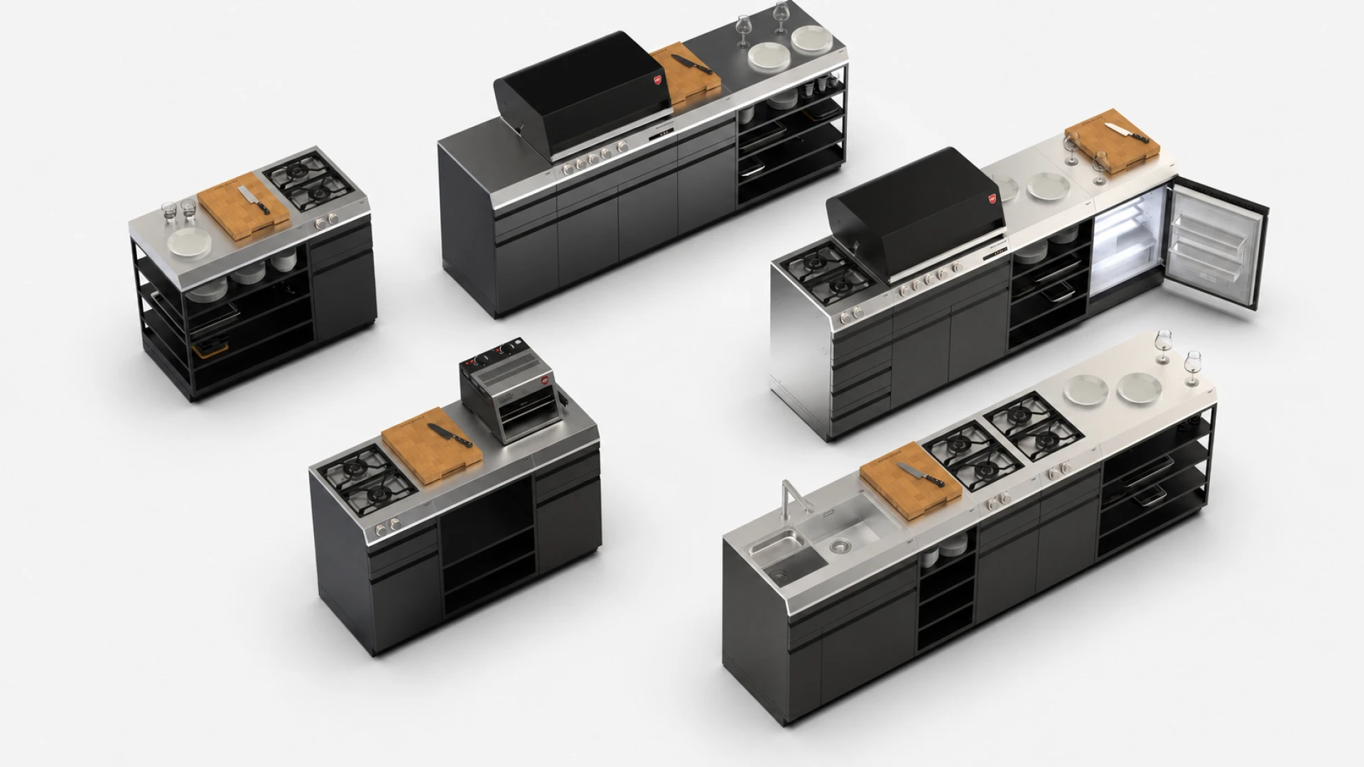 gas grills Modular Outdoor Kitchen accessable